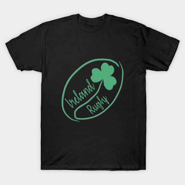 Ireland Rugby Ball T-Shirt by Alex Bleakley